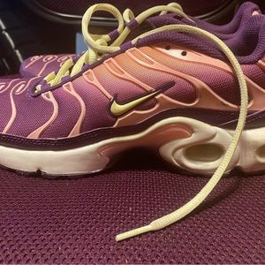****SOLD**** *****SOLD******Purple & pink Nike Air; w/pastel yellow shoe strings